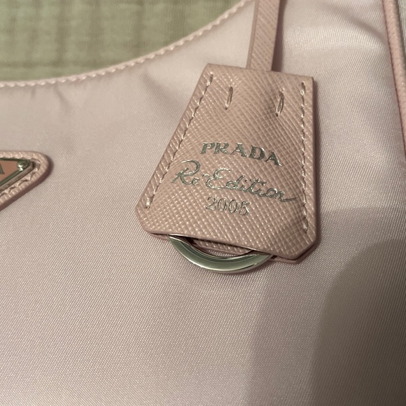 Prada 2005 Re-edition Re-Nylon Mini Bag.- Alabaster/Pale Pink - Picture 2 of 4